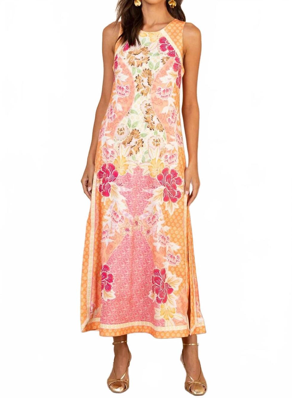 NEW HALE BOB zinnia jersey maxi dress in pink